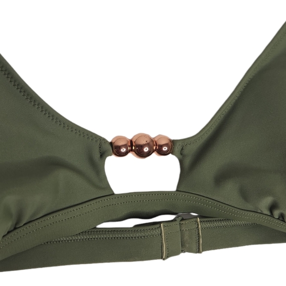 AERIE Army Green Bikini Top - Picture 2 of 5